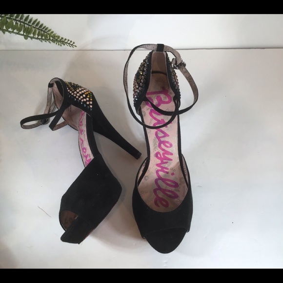 BETSEY JOHNSON BETSEYVILLE PLATFORM STILETTOS 10 - Picture 13 of 15